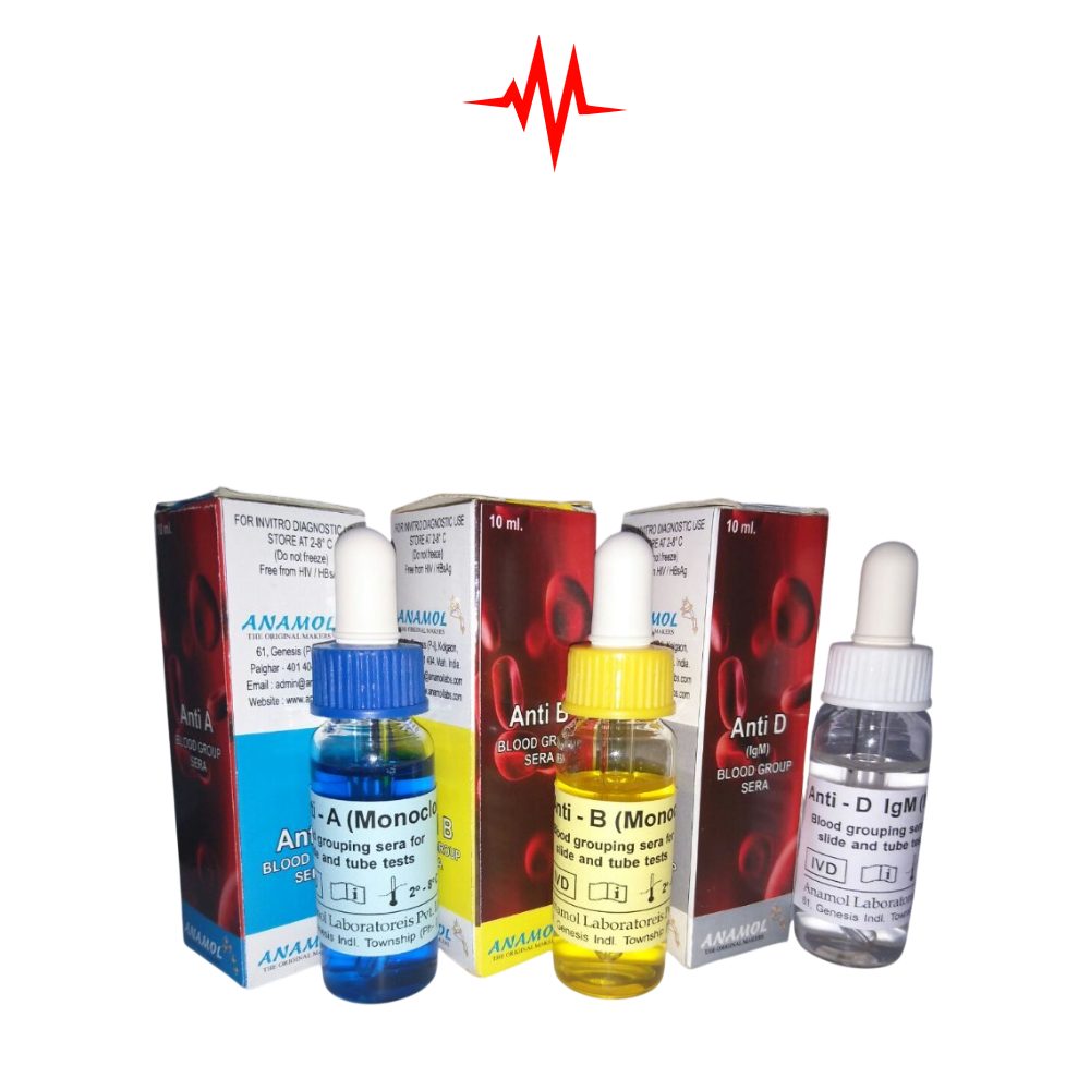 Professional Blood Grouping (Anti-A, Anti-B, Anti-D) Test Kit Equipment