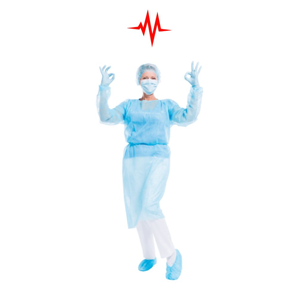 Professional Disposable Tissue Apron Set – Six item practical PROTECTION Equipment