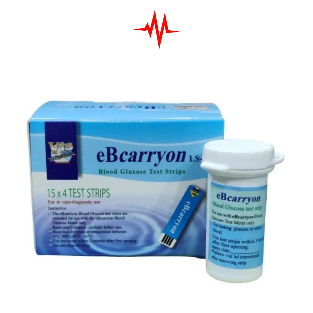 Ebcarryon Blood Glucose Digital BP Machine Kit 60 Test Strips