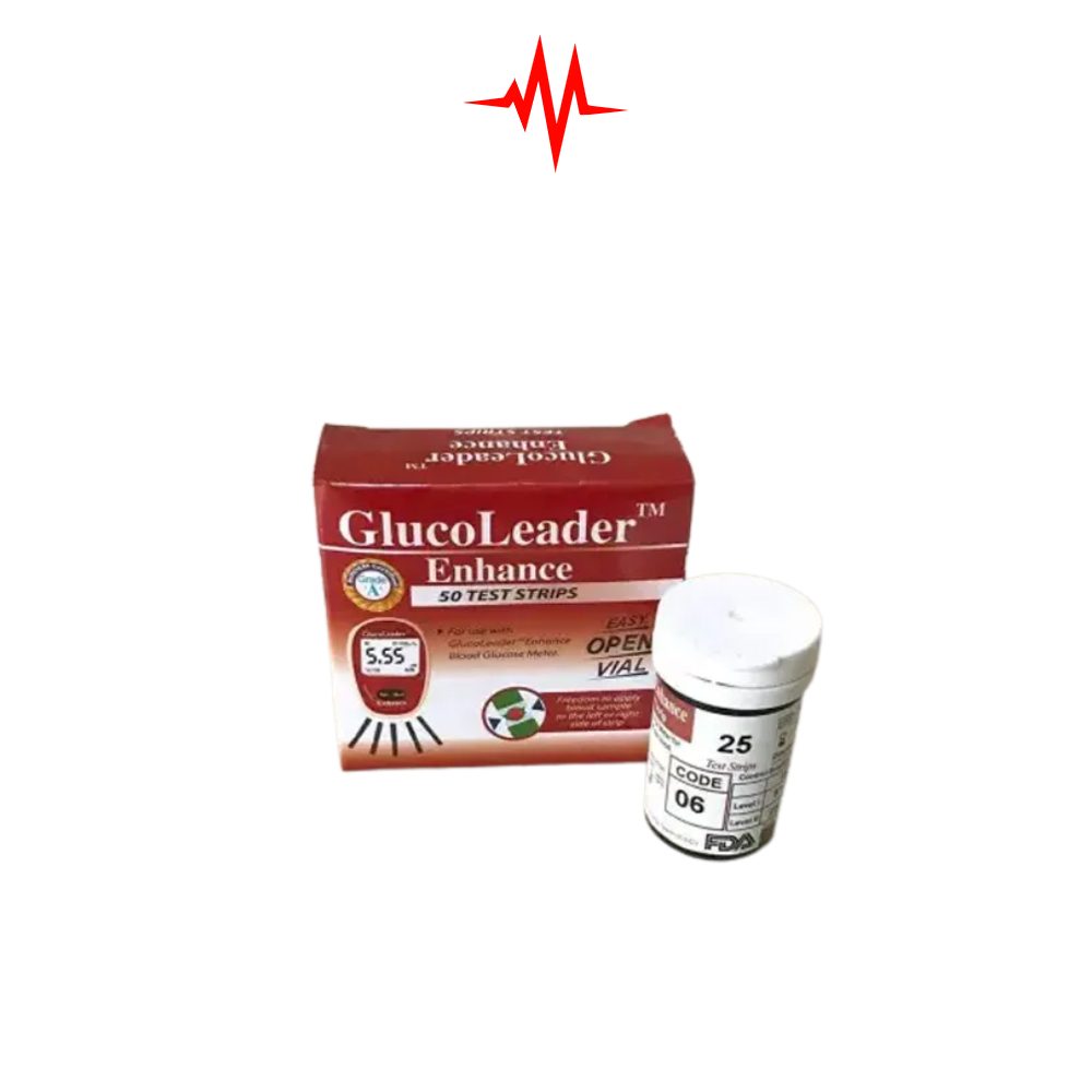 Precision Glucoleader Enhance Red Test Strips – 50pcs