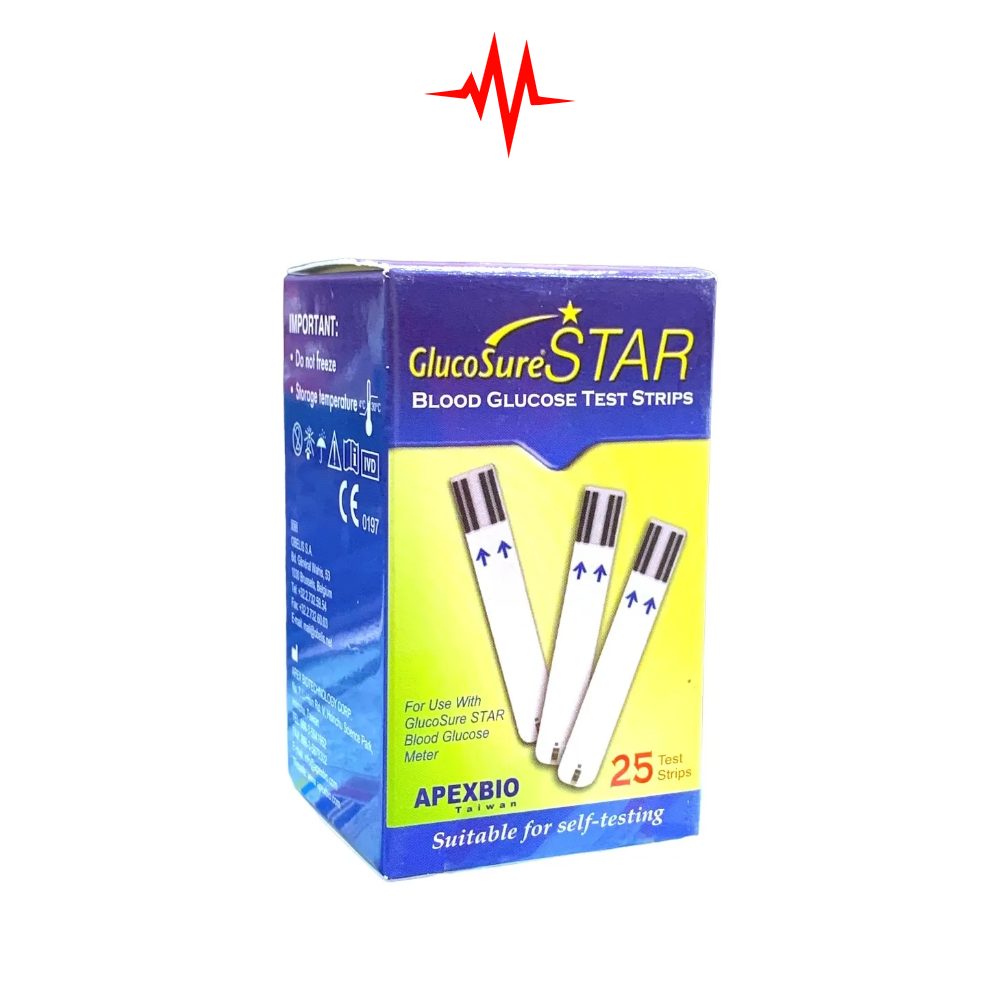 Precision GlucoSure Star Blood Glucose Test Strips – 25 pcs