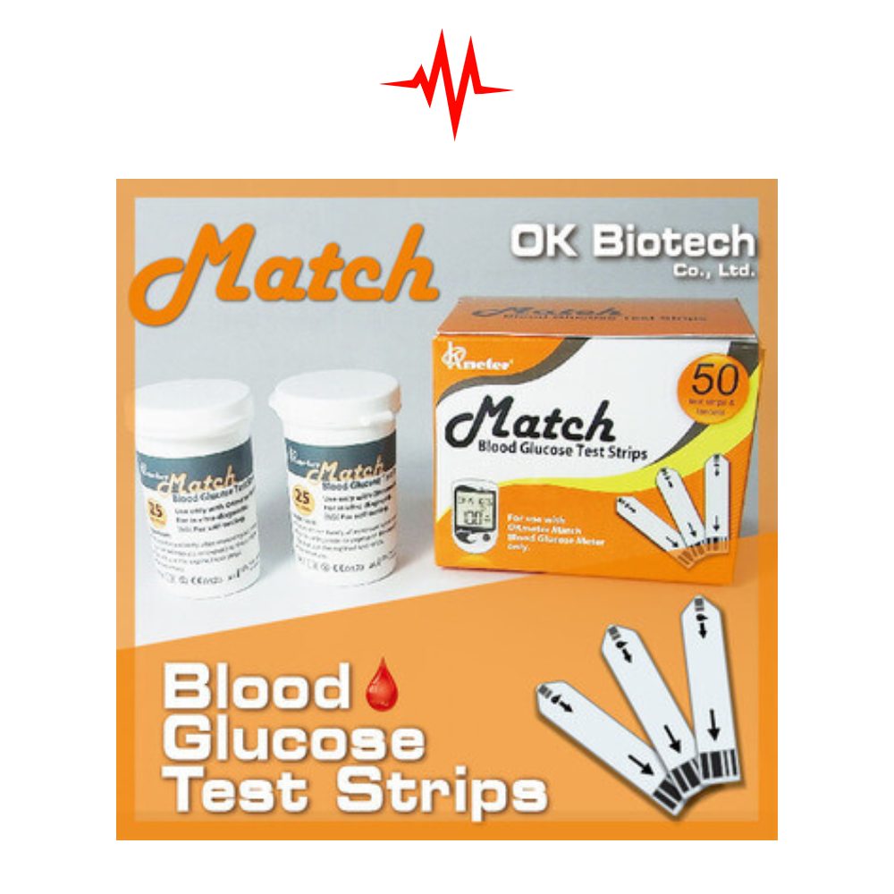 Precision Ok Biotech Match Glucose Test Strip – 25×2 pcs