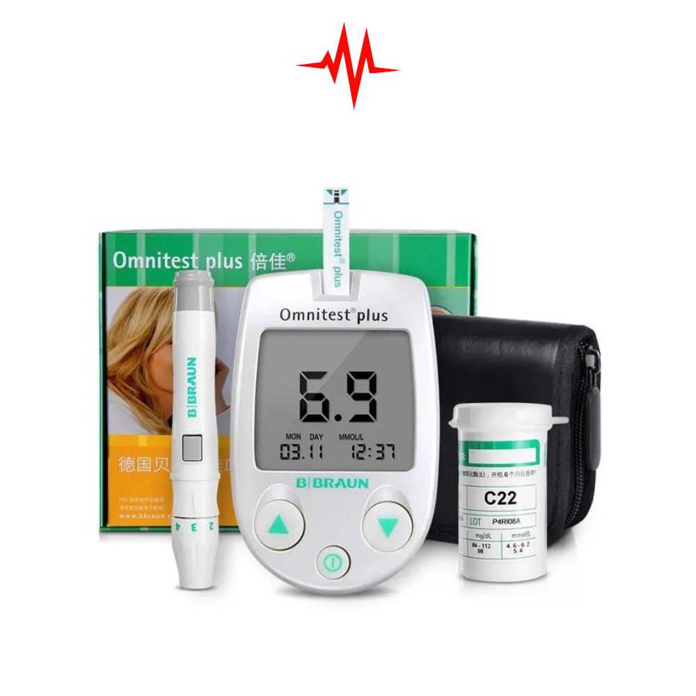 Omnitest Plus Blood Glucose Digital BP Machine Kit