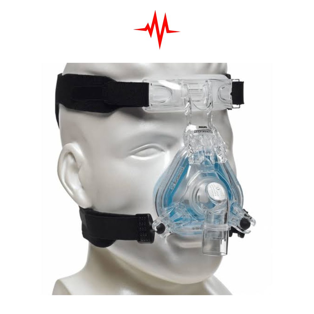 Precision Philips Comfort Gel Blue Full Face Mask with Headgear, self-adjusting seal