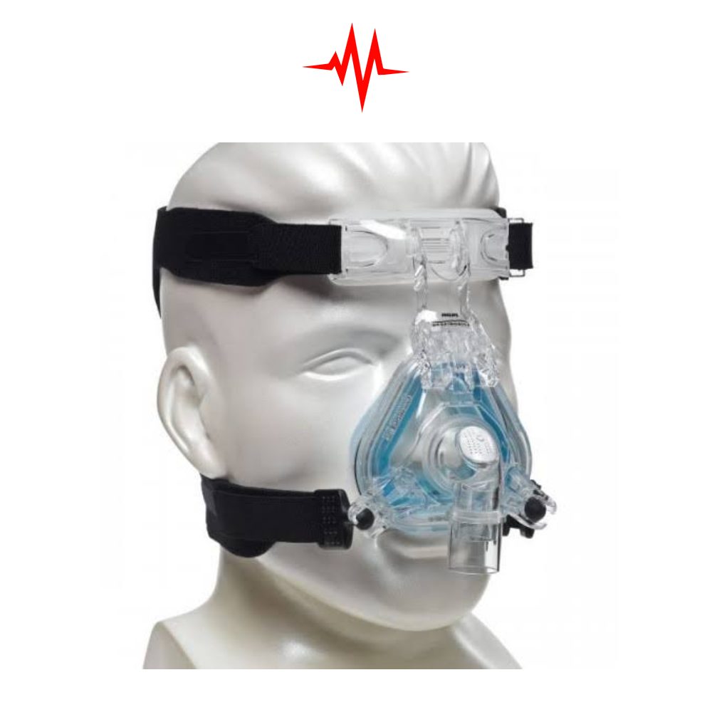 Precision Philips ComfortGel Blue Nasal Mask adapts to facial features, simplifying fit and contributing to extended comfort.