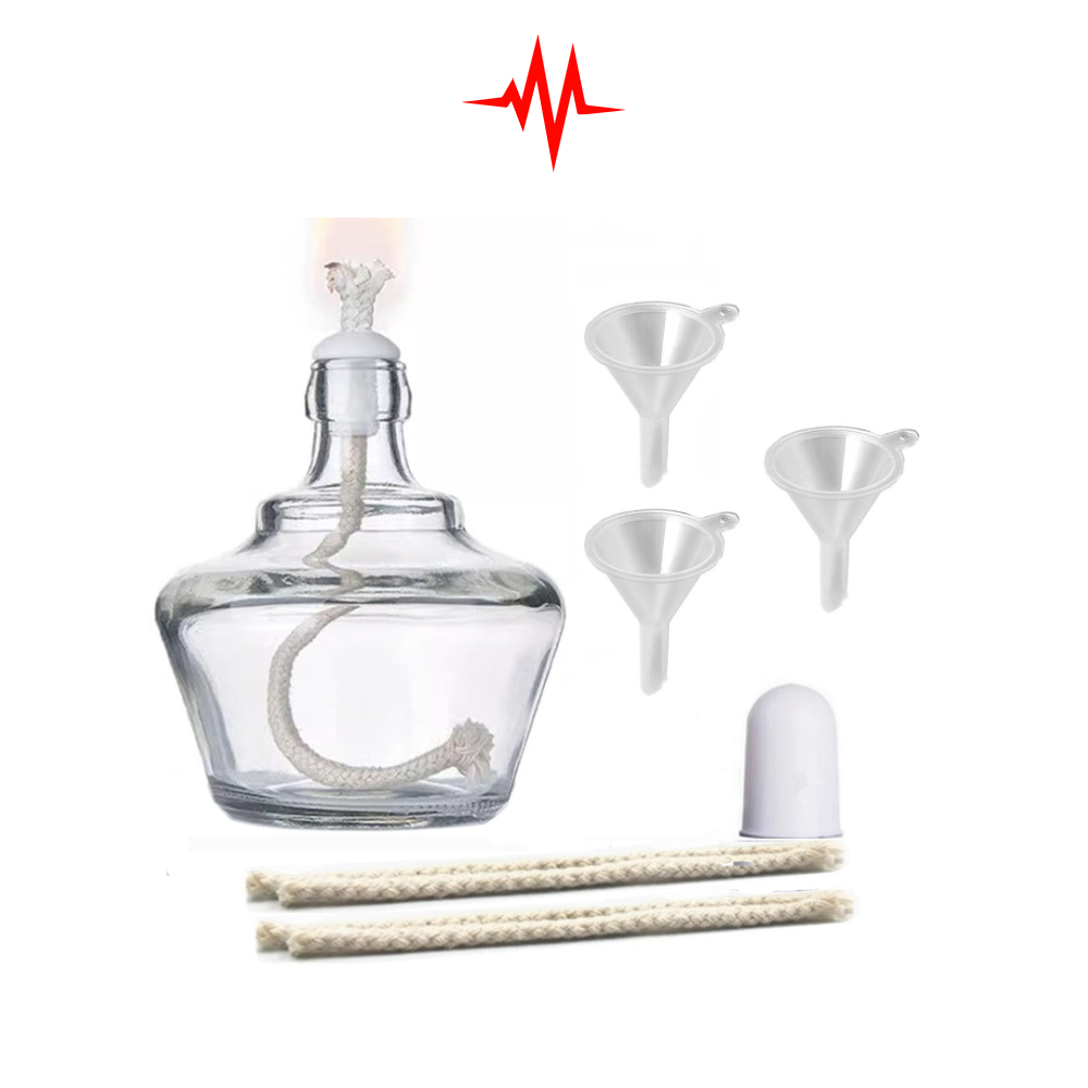 Transparent Glass Laboratory Alcohol Burner Lamp
