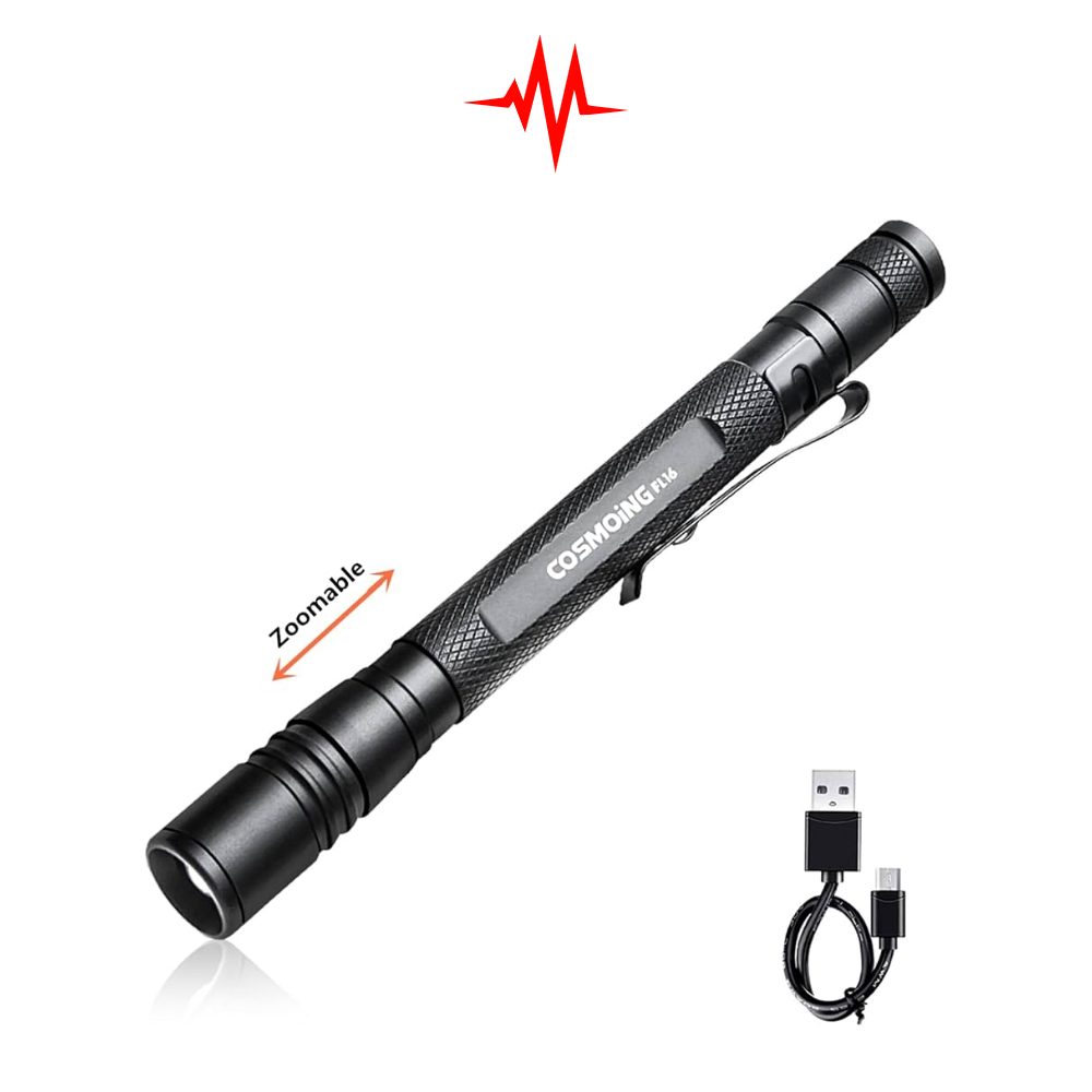 Precision Zoomable LED Mini Pocket Pen Torch Flashlight